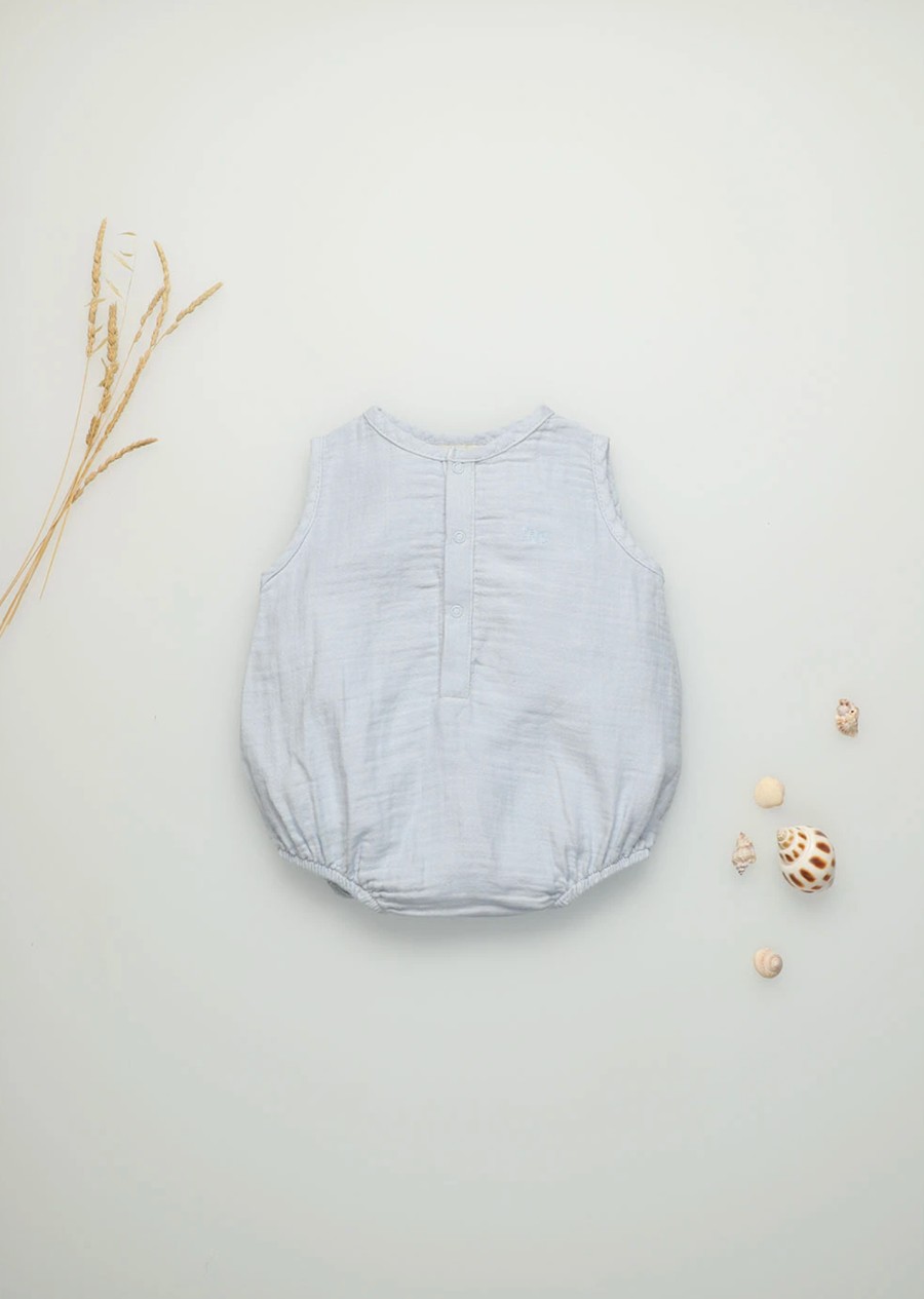 The New Society The New Society Bob Baby Romper Light Blue Romper