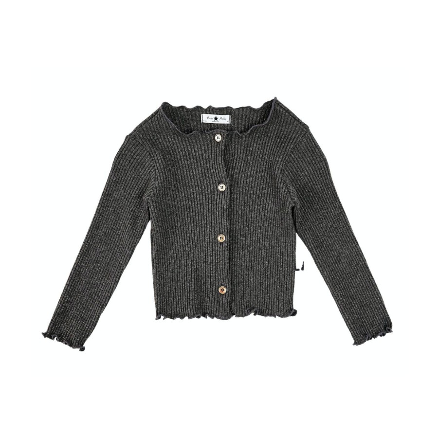 Petite Hailey Petite Hailey Glitter Cardigan Brown Cardigans