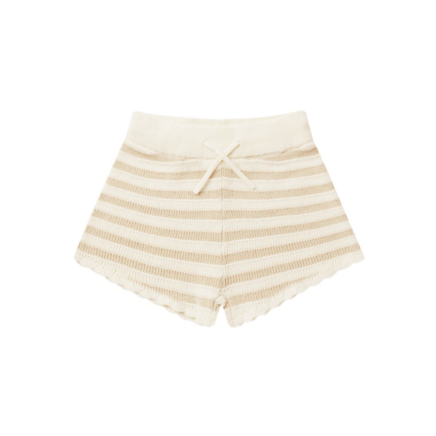 Rylee And Cru Rylee + Cru Knit Shorts || Sand Stripe New