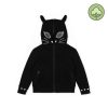 Stella McCarney Kids Stella Mccartney Kids Cat Cotton Zip-Up Hoodie Black Jackets