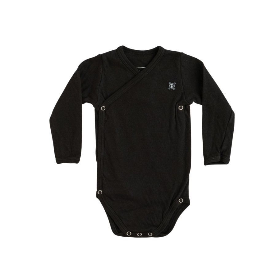 Nununu World Nununu World Baby Soft Envelope Bodysuit Black Onesies