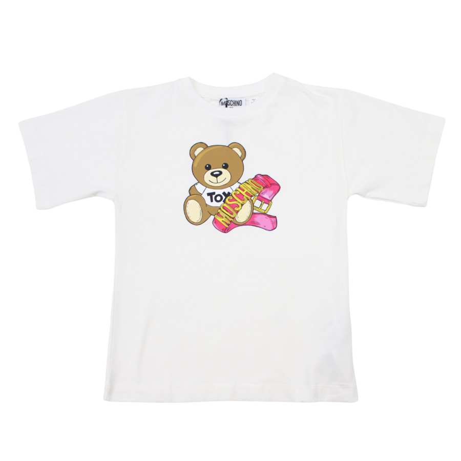 Moschino Moschino Kids Girl Pink Belt Maxi T-Shirt Shirt