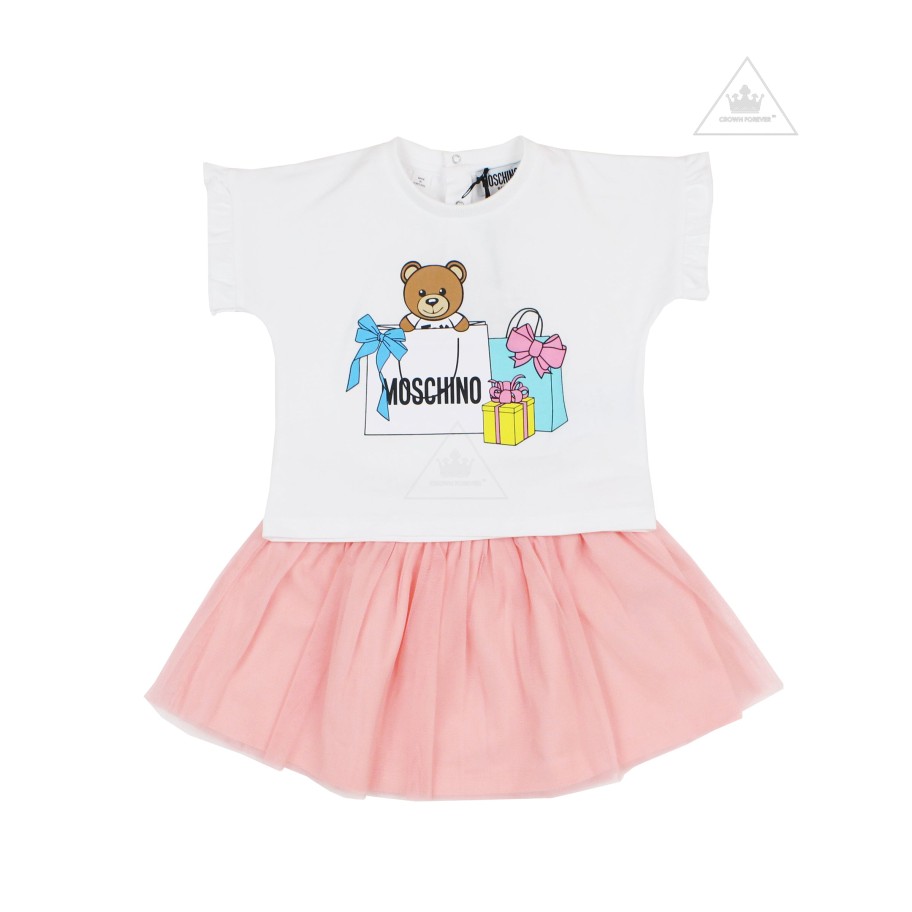 Moschino Moschino Baby Girl Bear T Shirt And Skirt Set Sets