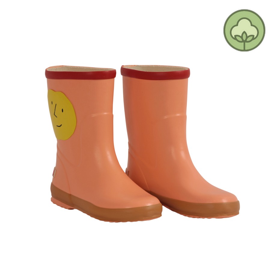 Bobo Choses Bobo Choses Yellow Faces Rain Boots Shoes