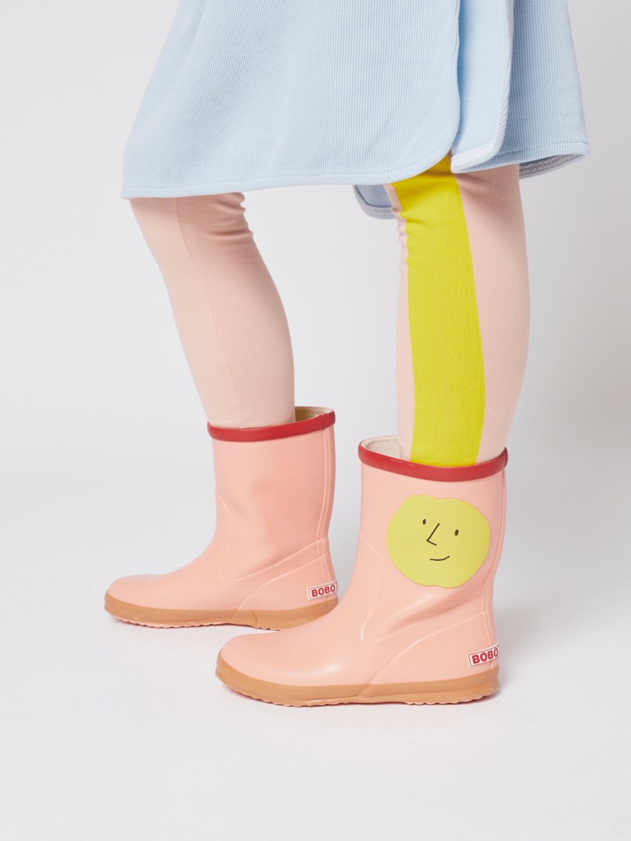 Bobo Choses Bobo Choses Yellow Faces Rain Boots Shoes