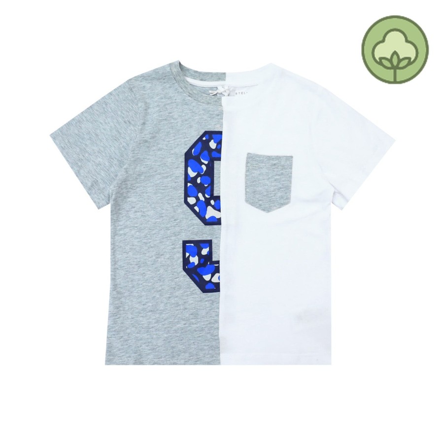 Stella McCarney Kids Stella Mccartney Kids Boys Logo Sport Colorblock Tee Shirts