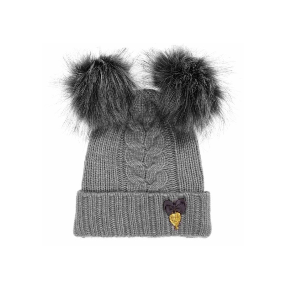 Angel's Face Angel'S Face Kim Hat Pom Pom Grey * Final Sale Hats