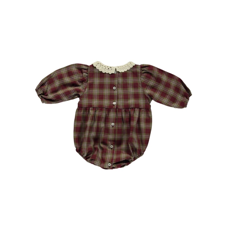 Bebe Organic Bebe Organic Eleanor Romper Vintage Checks Romper