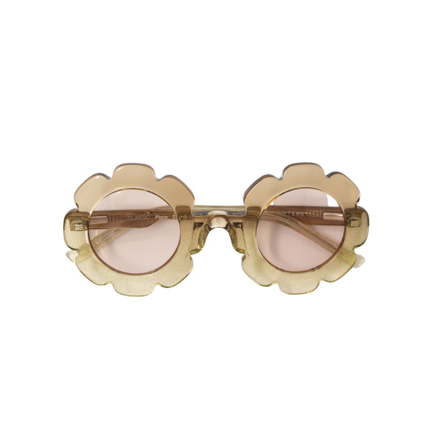 Sons + Daughters Eyewear Sons + Daughters Eyewear Pixie Sunglasses- Tan Glitter Jelly Sunglasses