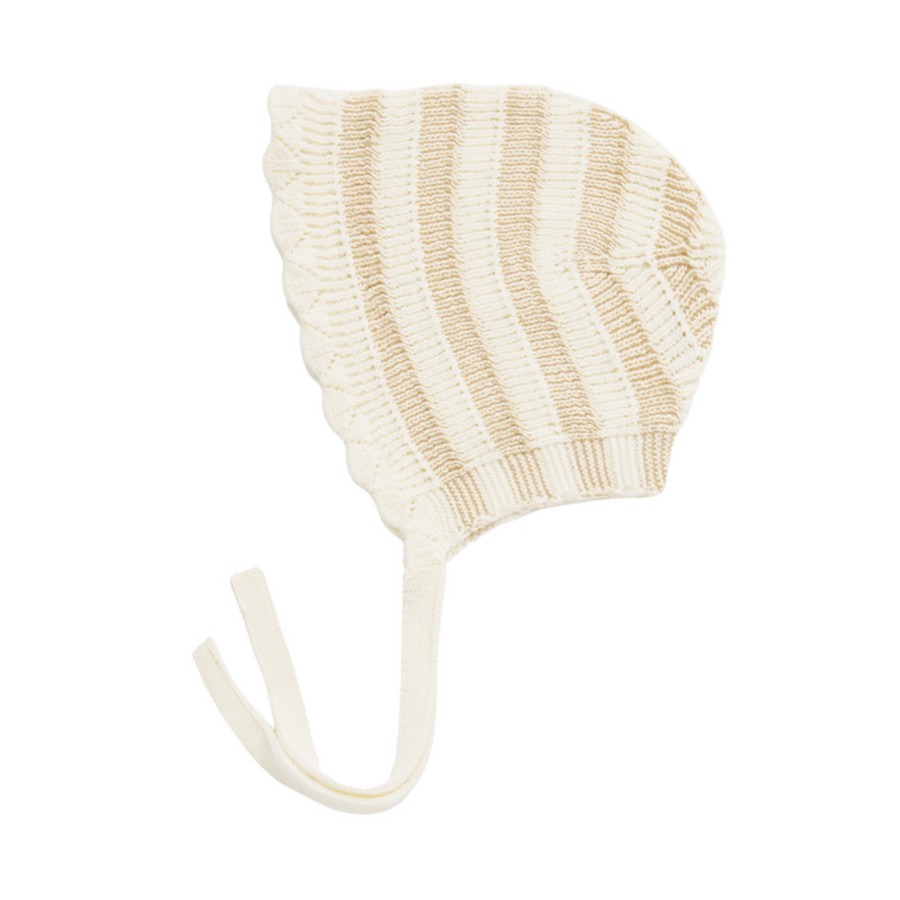 Rylee And Cru Rylee + Cru Knit Bonnet || Sand Stripe New