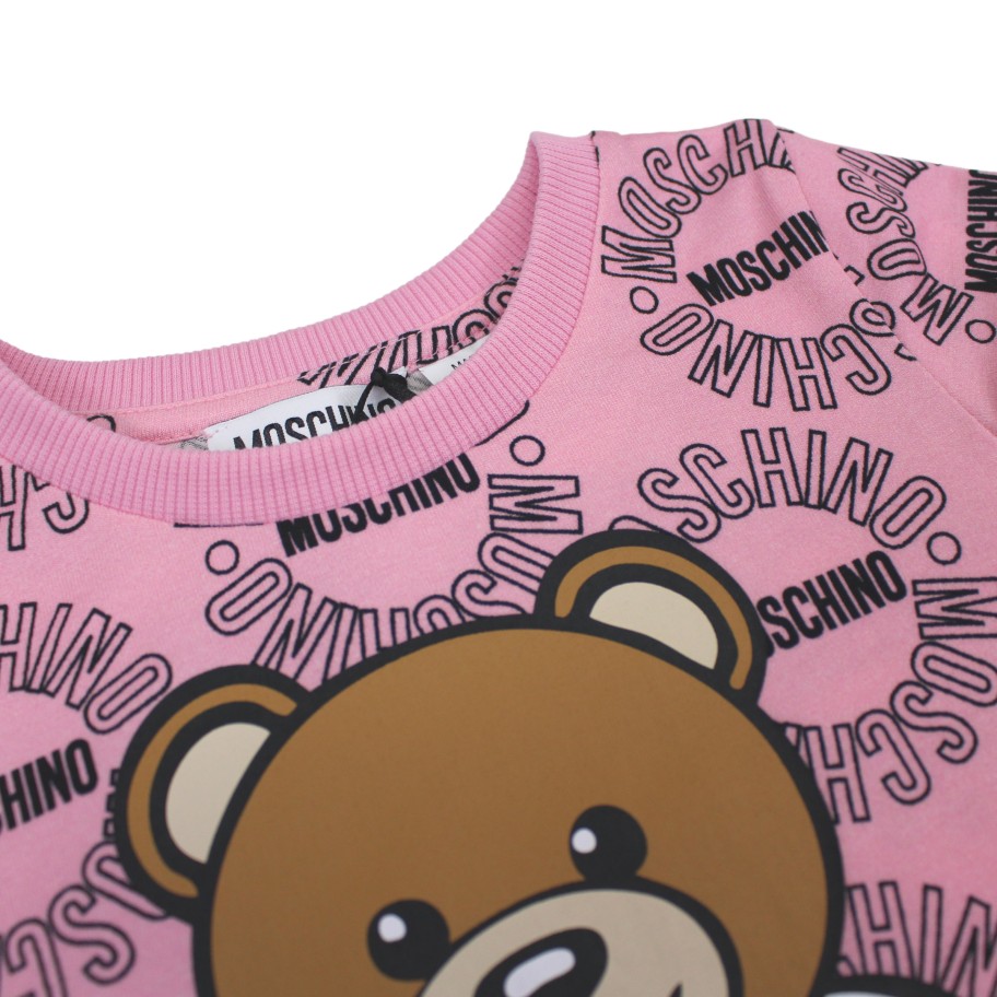 Moschino Moschino Kid Toy Bear All Over Print Tee And Skirt Sets