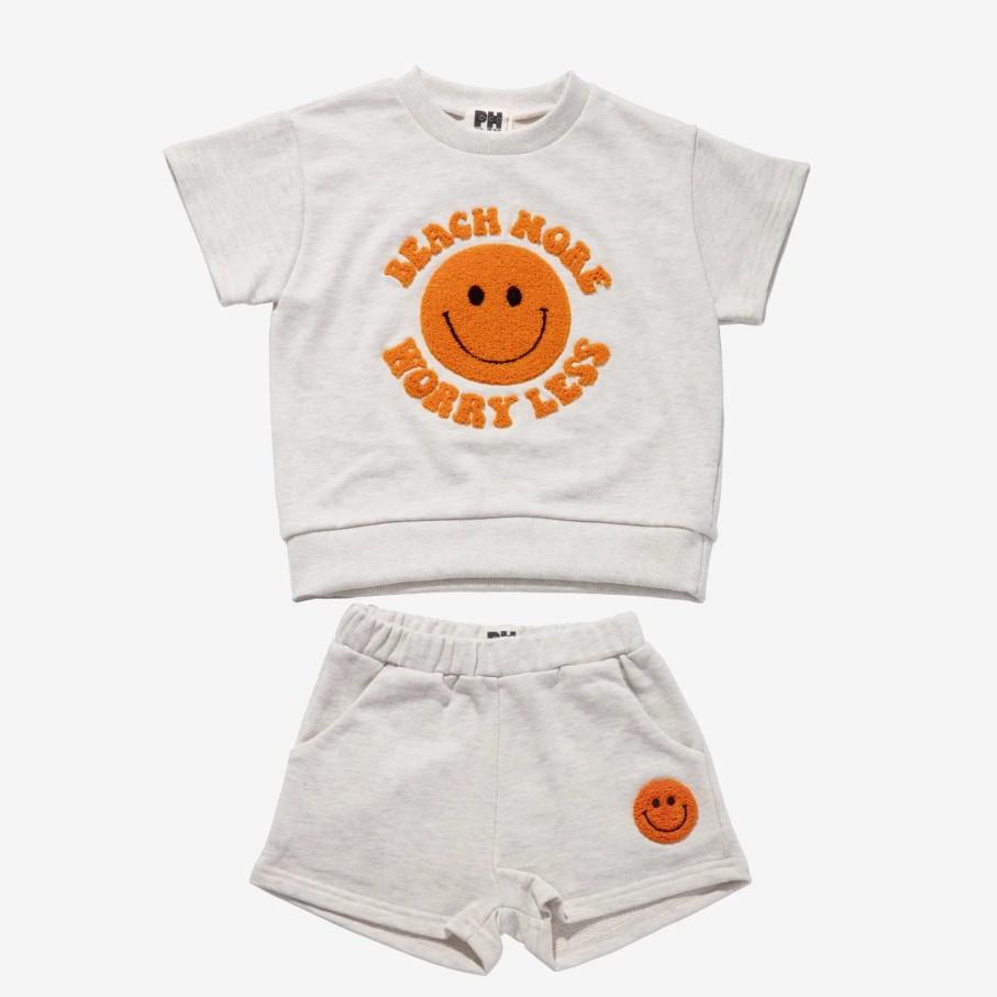 Petite Hailey Petite Hailey Patch Sweatshirt Set Smile Sets