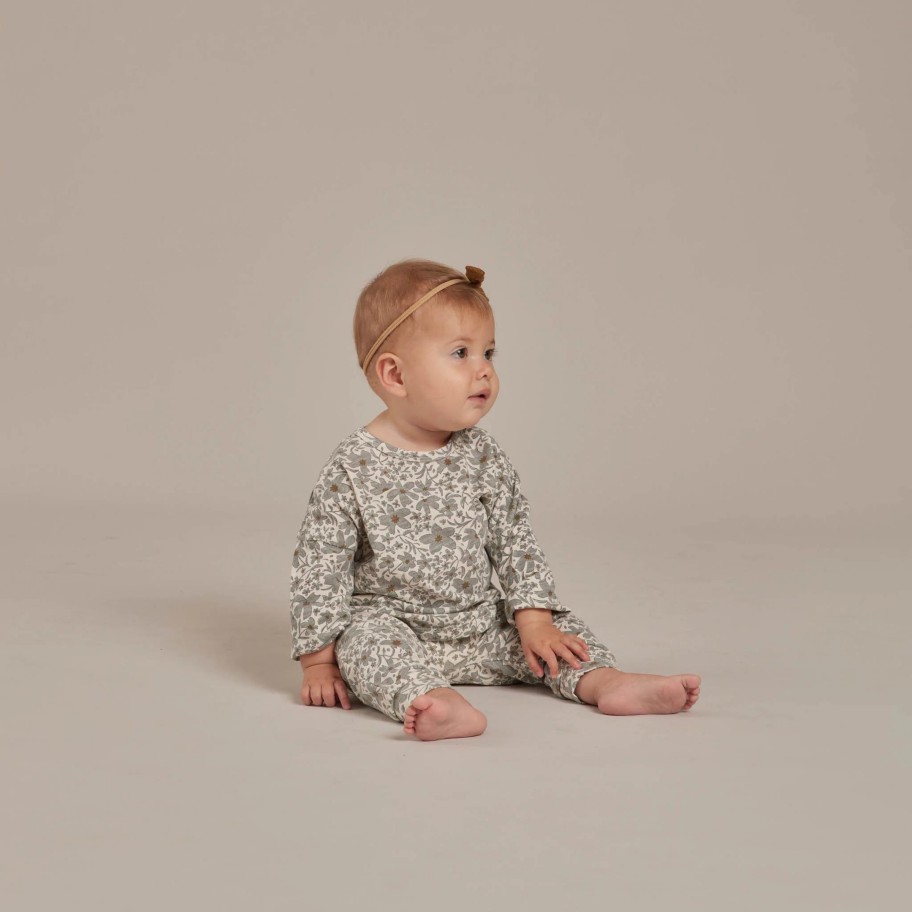 Rylee And Cru Rylee + Cru Baby Long Sleeve Tee || Georgia Blue Floral Shirt