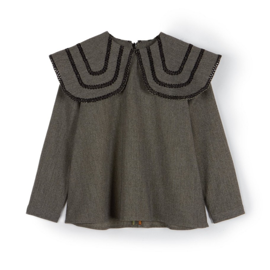 Wolf and Rita Wolf And Rita Ermelinda Slate Blouse Blouses