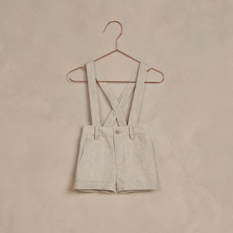 Noralee Noralee Suspender Short || Linen Shorts