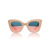 Sons + Daughters Eyewear Sons + Daughters Eyewear Cat Cat Sunglasses- Tan W/Mirrow Sunglasses