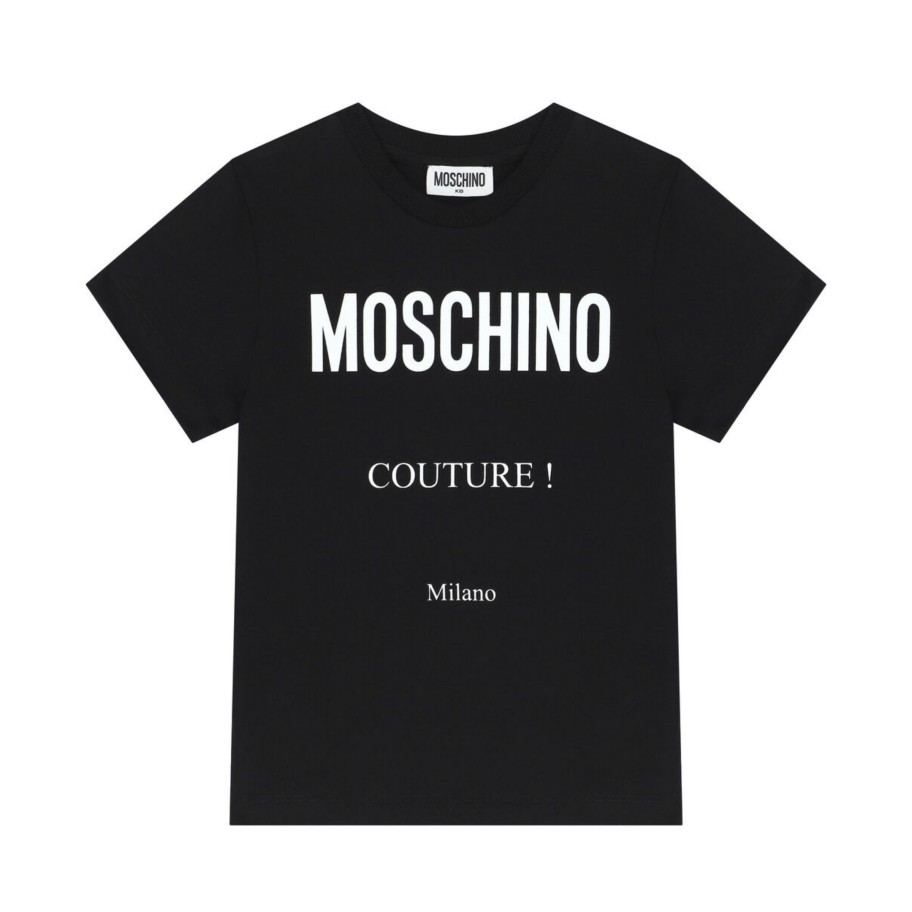 Moschino Moschino Kids Logo-Print Crew-Neck T-Shirt Shirt