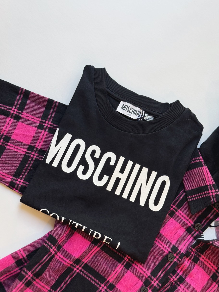 Moschino Moschino Kids Logo-Print Crew-Neck T-Shirt Shirt