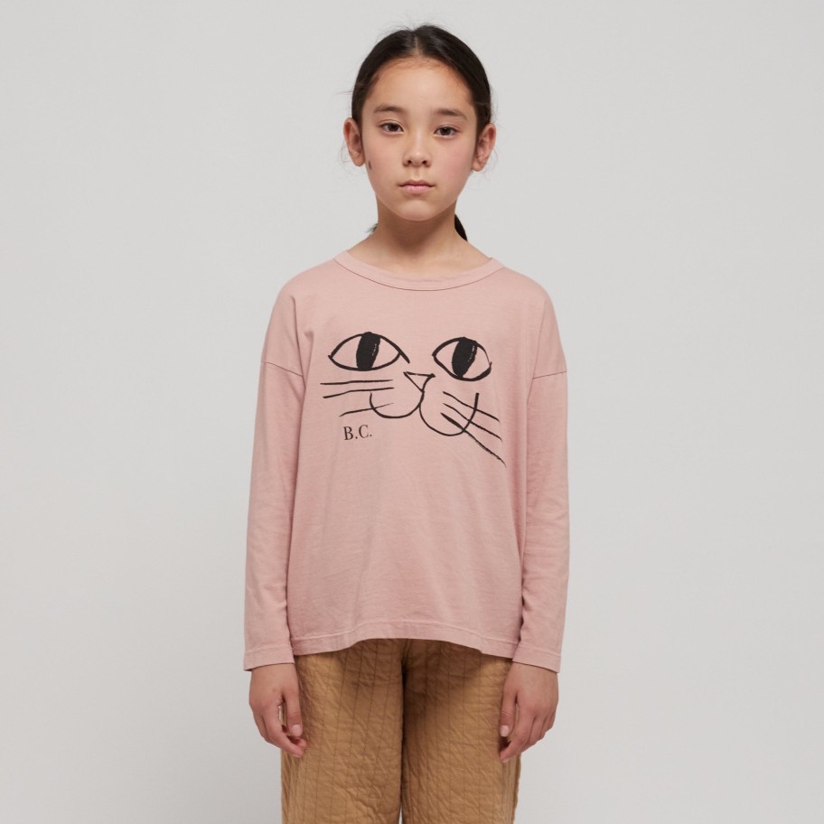 Bobo Choses Bobo Choses Smiling Cat Long Sleeve T Shirt Shirt