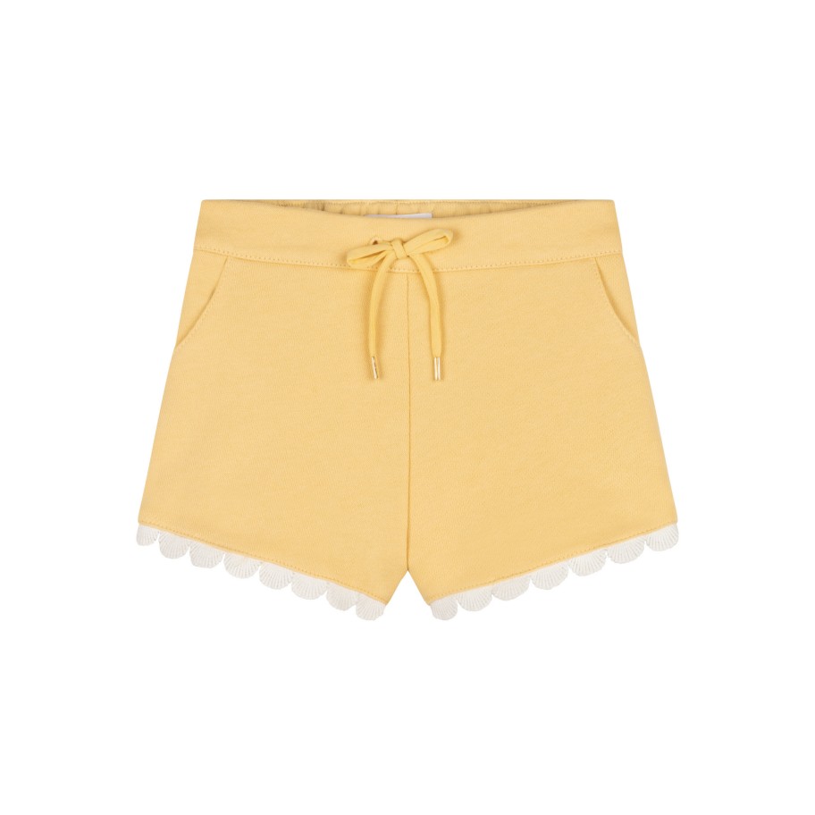 Chloé Kids Chloe Kids Baby Straw Yellow Short Shorts