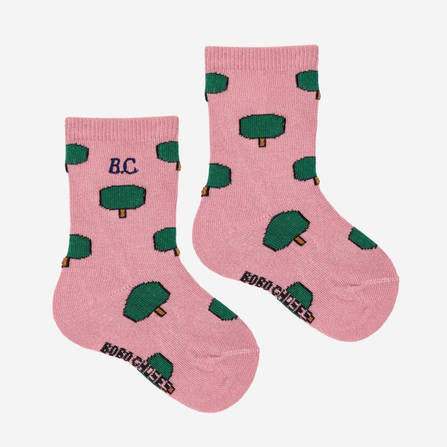 Bobo Choses Bobo Choses Baby Green Tree All Over Long Socks Socks