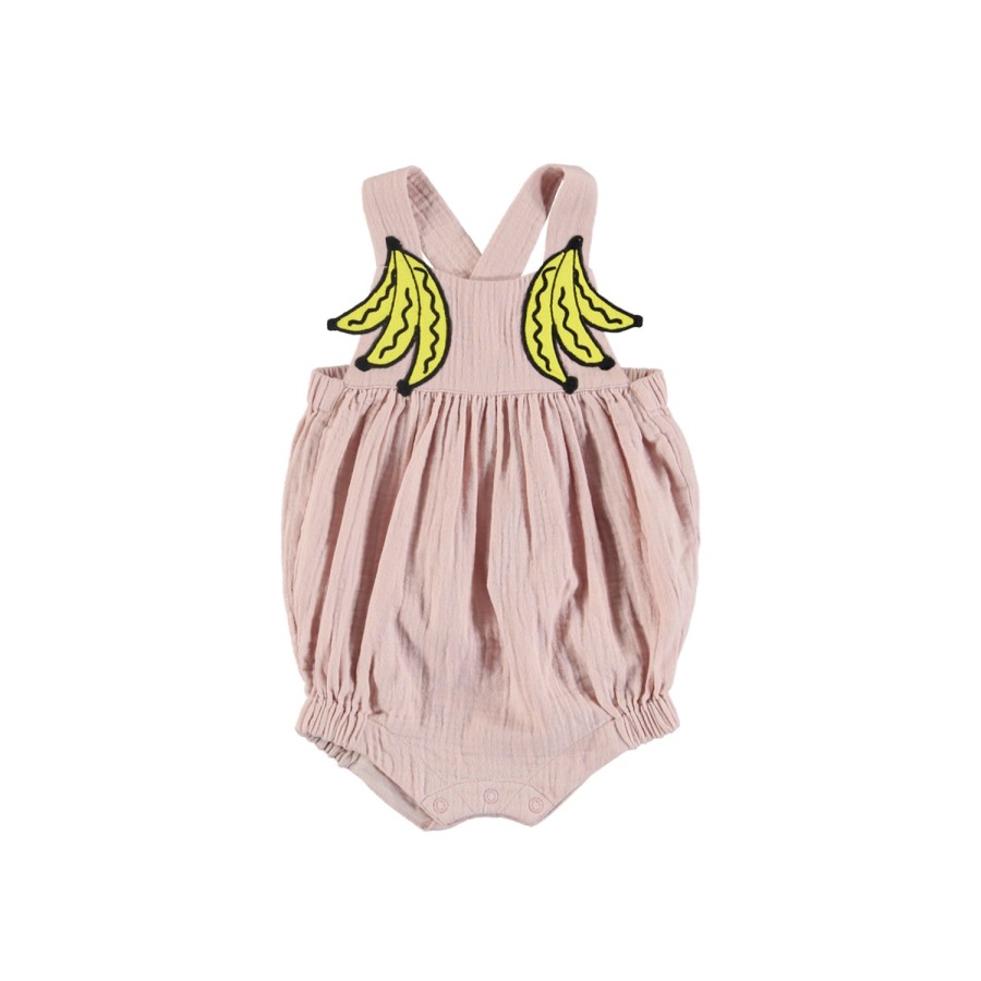 Stella McCarney Kids Stella Mccartney Kids Baby Girl Banana Patch Powder Pink Onesie Onesies