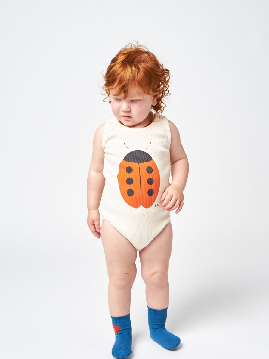 Bobo Choses Bobo Choses Baby Ladybug Sleeveless All Over Body Onesies