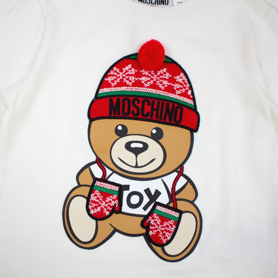 Moschino Moschino Kids Pompom Winter Bear Ls T Shirt Shirts