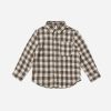 Rylee And Cru Rylee + Cru Collared Long Sleeve Shirt || Charcoal Check Shirts