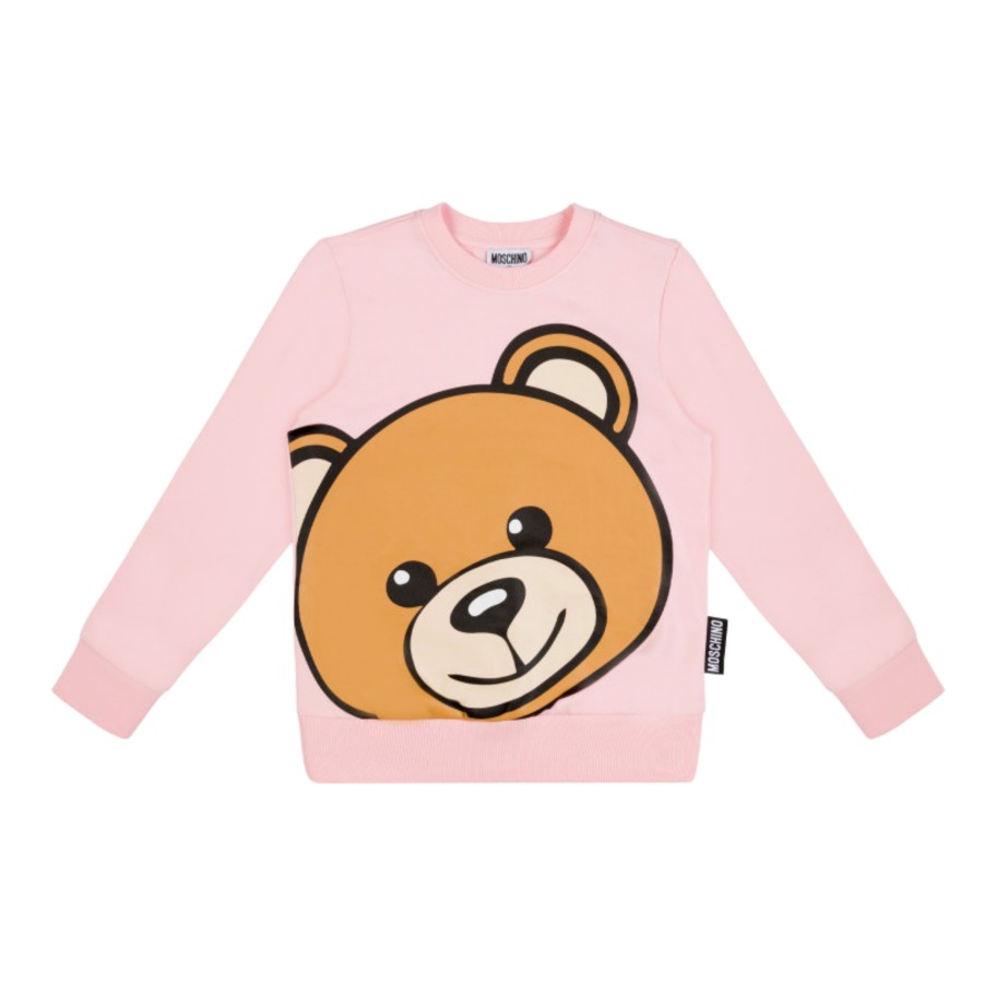 Moschino Moschino Kids Logo Bear Sweatshirt Pink Sweatshirts