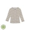 Molo Kids Molo Kids Bendix Grey Stripe Baby Knit Cardigan Cardigans