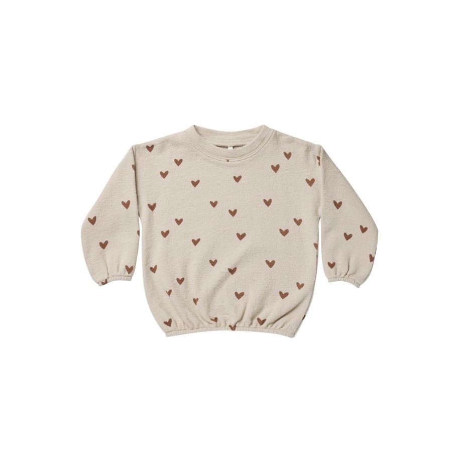 Rylee And Cru Rylee + Cru Baby Slouchy Pullover Hearts Shirt