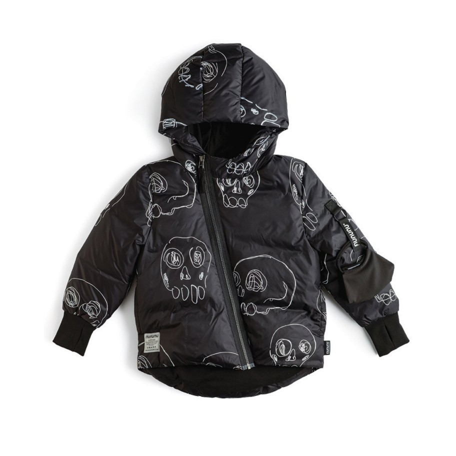 Nununu World Nununu World Scribbled Skulls Down Jacket Shirts