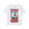 Moschino Moschino Kids White Cotton Fairground Logo Maxi T-Shirt Shirt