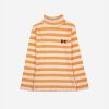 Bobo Choses Bobo Choses Yellow Stripes Turtle Neck T Shirt Shirts