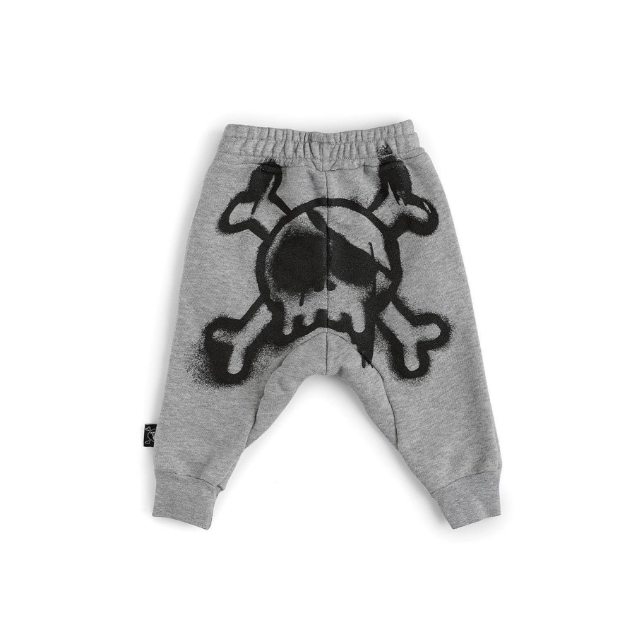 Nununu World Nununu World Baby Soft Skulls Baggy Pants Grey Pants