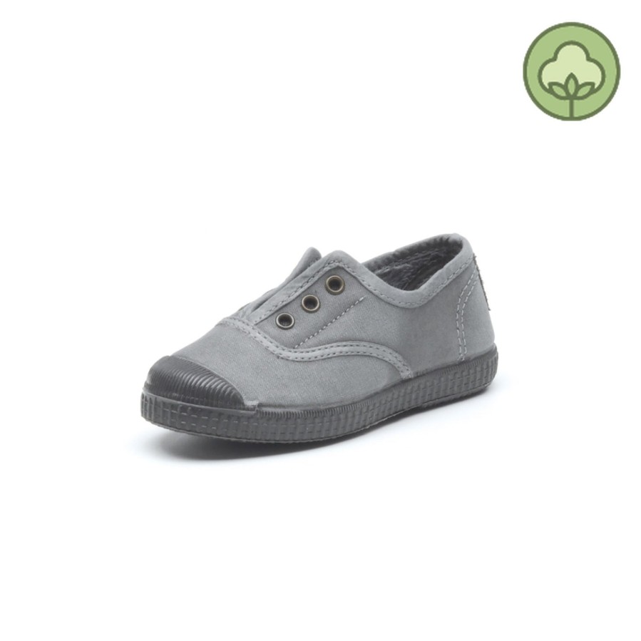 Cienta Cienta Kids Canvas Slip On Sneakers Gris Shoes