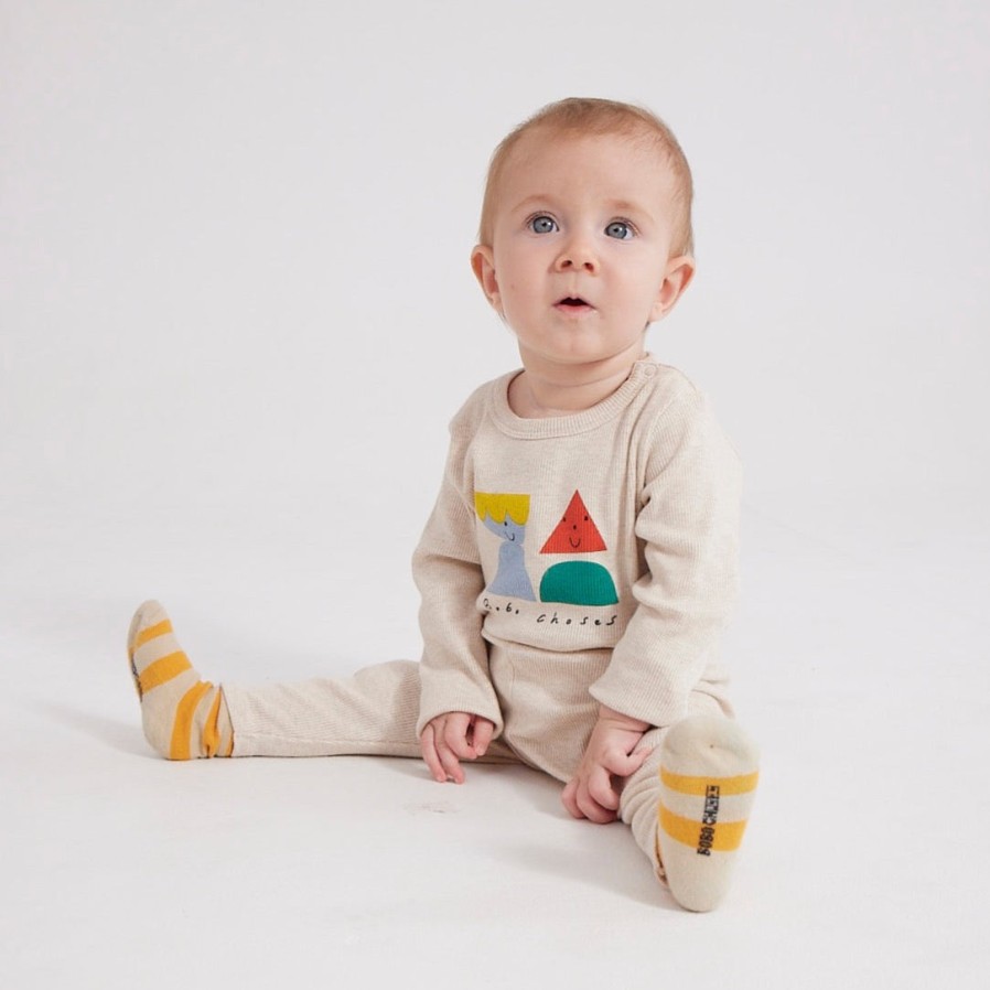 Bobo Choses Bobo Choses Baby Yellow Stripes Long Socks Socks