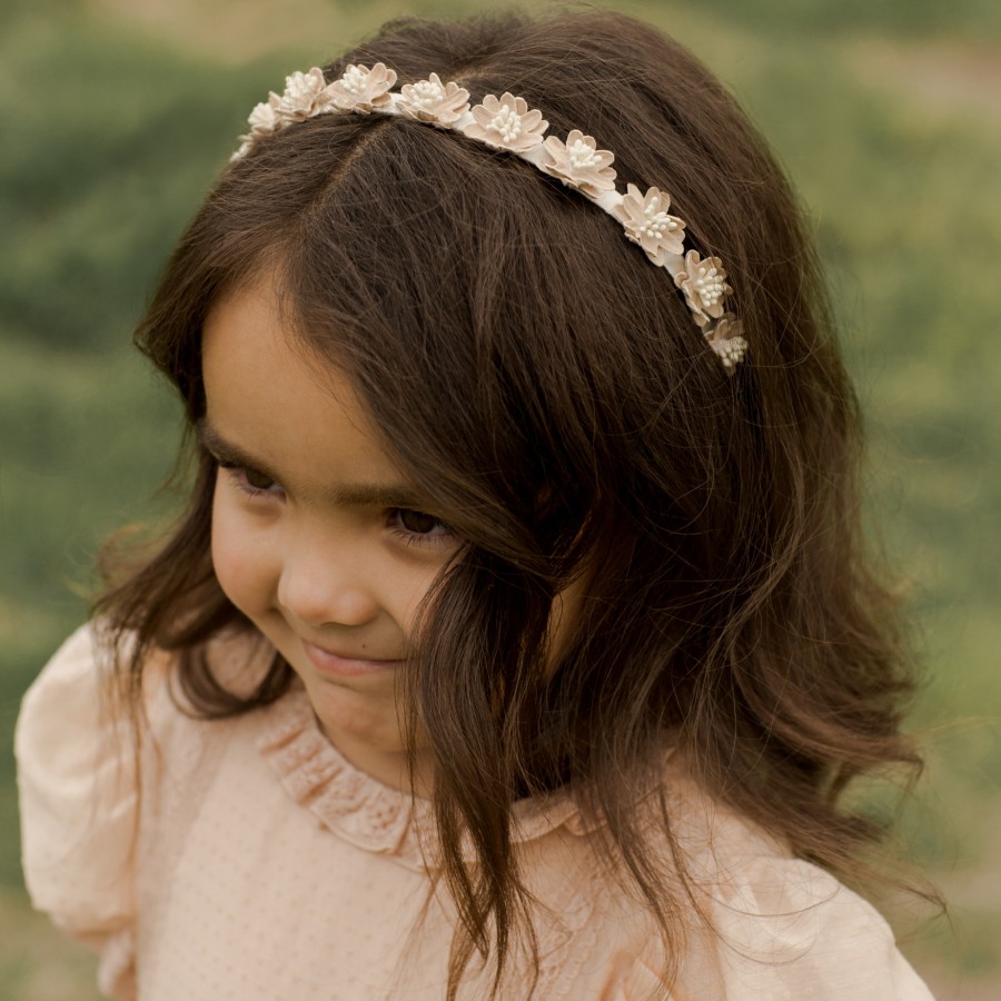 Noralee Noralee Floral Headband || Antique| Ivory Accessories