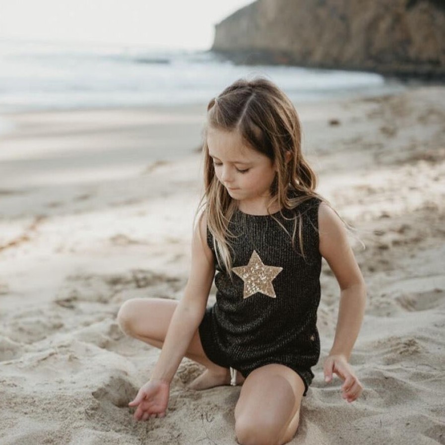 Petite Hailey Petite Hailey Glitter Star Set Black Sets