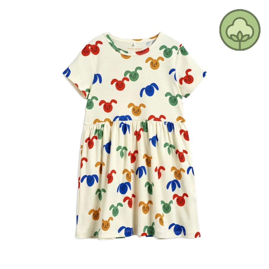 Mini Rodini Mini Rodini Rabbits Overall Organic Dress Dresses