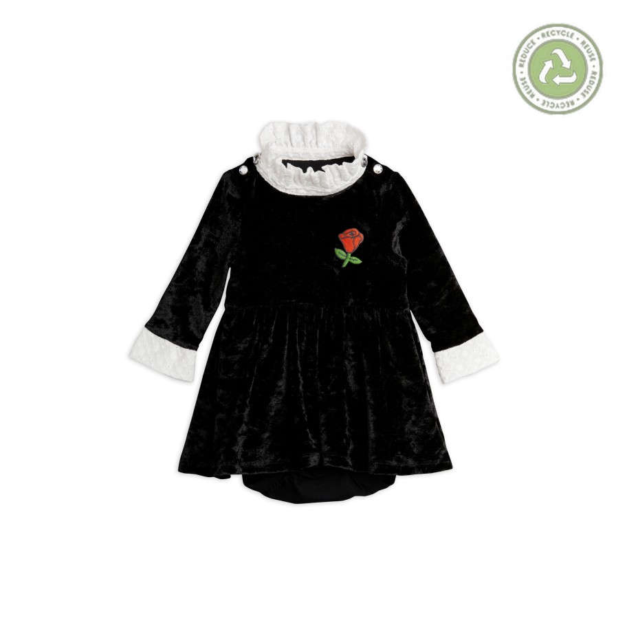 Mini Rodini Mini Rodini Crushed Velour Body With Skirt Onesies