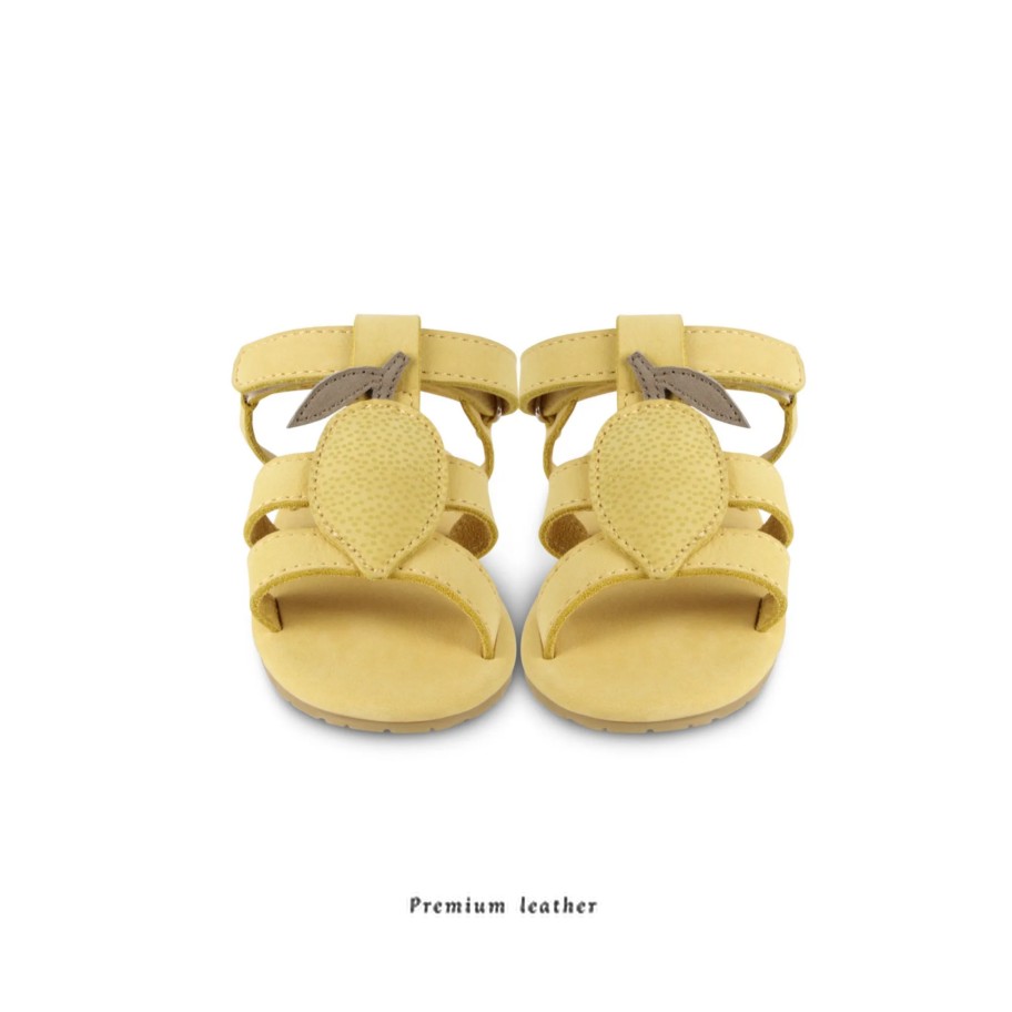 Donsje Donsje Sadie Lemon Leather Baby Sandals Shoes