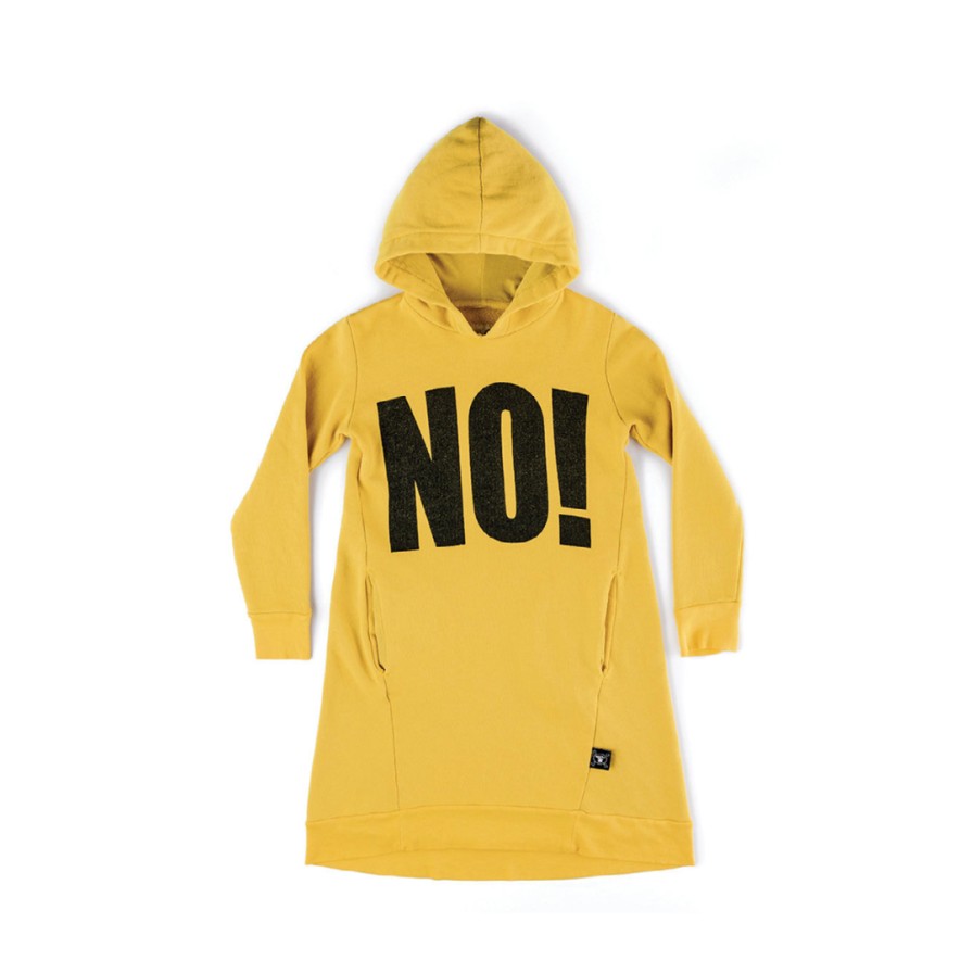 Nununu World Nununu World Hooded A Dress Dusty Yellow Dresses