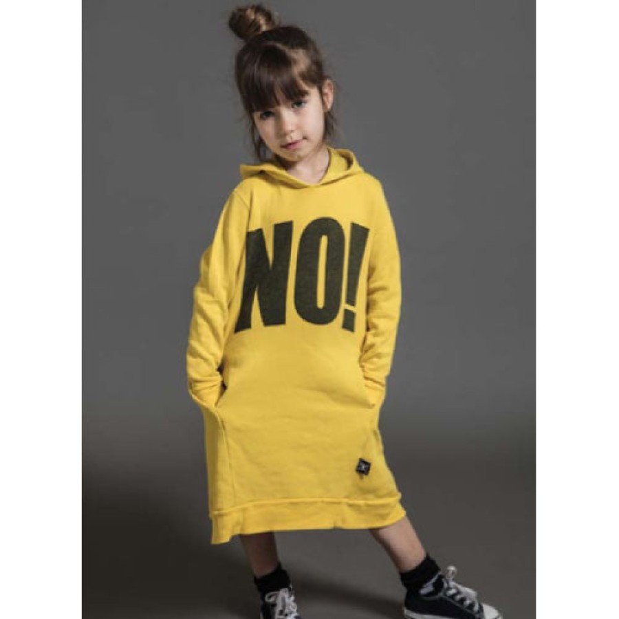 Nununu World Nununu World Hooded A Dress Dusty Yellow Dresses