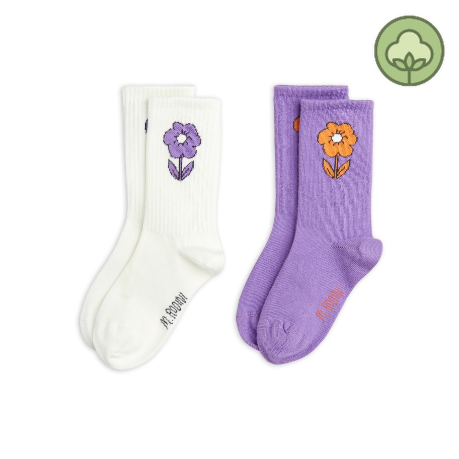 Mini Rodini Mini Rodini Spaceflower 2-Pack Socks Socks