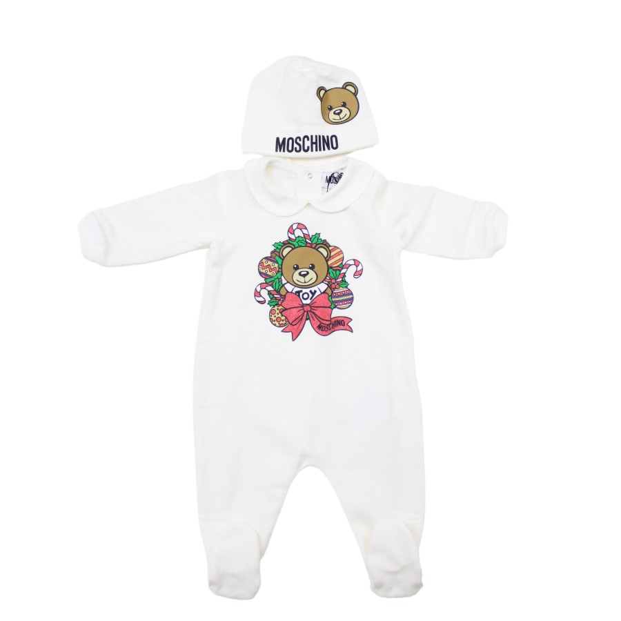 Moschino Moschino Kids Baby Newborn Footie Holiday Gift Set Onesies