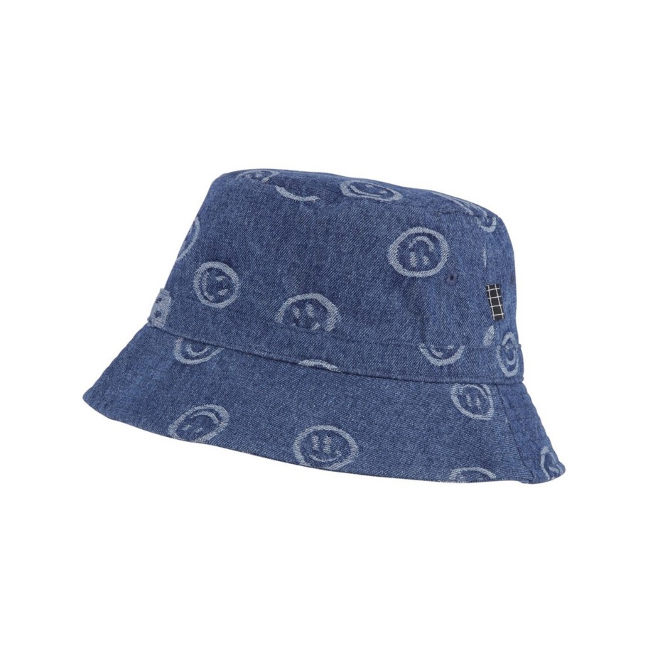 Molo Kids Molo Kids Siks Smiley Face Denim Bucket Hat Hats