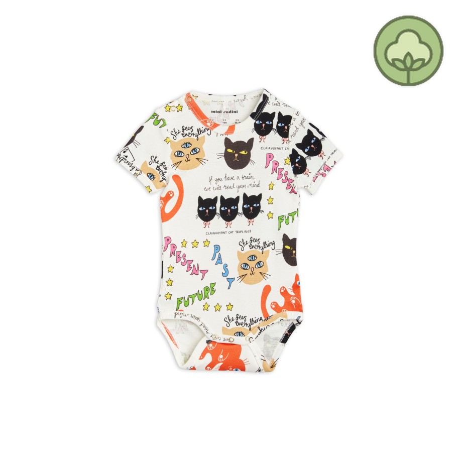 Mini Rodini Mini Rodini Clairvoyant Cats Body Onesies