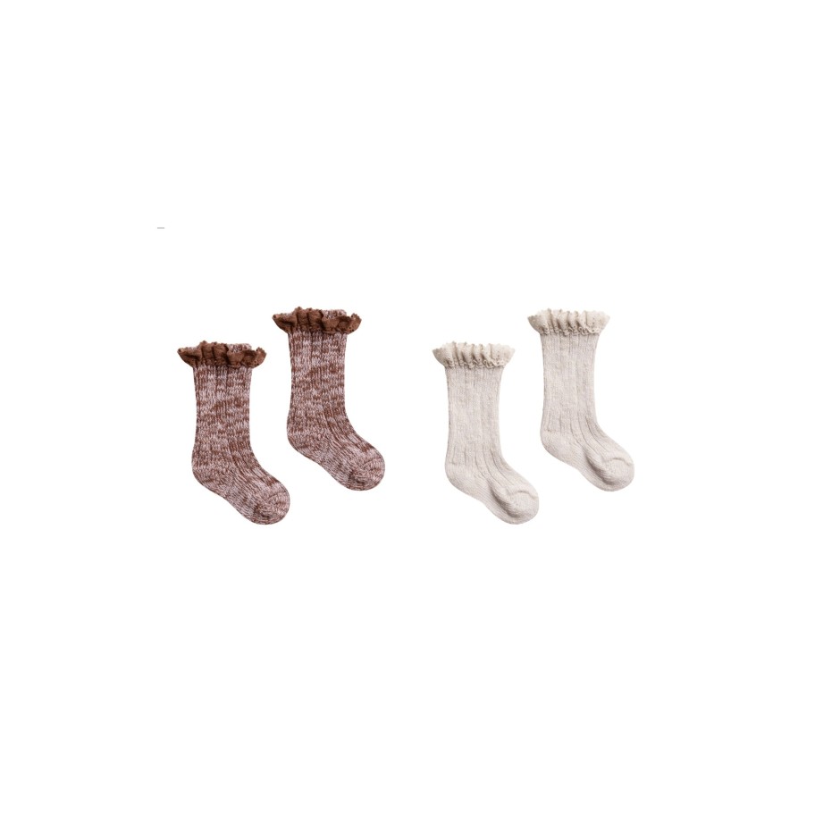 Rylee And Cru Rylee And Cru Chunky Knit Socks Set Wine & Stone Socks